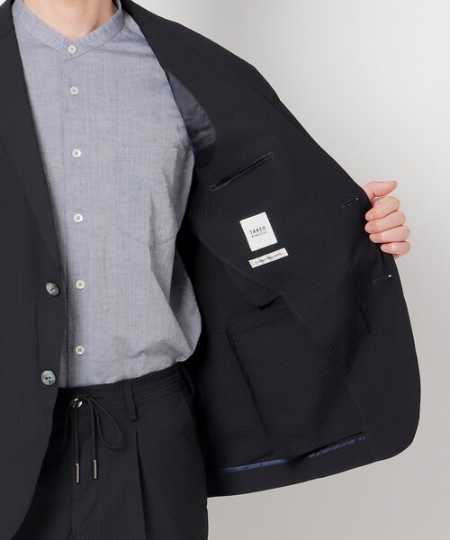 TAKEO KIKUCHI（タケオキクチ）の「◆米沢織ストレッチチェックジャケット（スーツジャケット・メンズ・モスグリーン系1/ダークブラウン系1/ネイビー系1・03/04/02）」の7枚目の写真