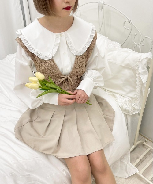 apres jour（アプレジュール）の「2WAYビスチェ＋フリルブラウス【ZOZOTOWN限定アイテム】（シャツ/ブラウス・レディース・ラベンダー/モカ/ライトベージュ/ミント・フリー/X-LARGE）」の13枚目の写真