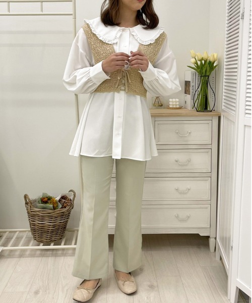 apres jour（アプレジュール）の「2WAYビスチェ＋フリルブラウス【ZOZOTOWN限定アイテム】（シャツ/ブラウス・レディース・ラベンダー/モカ/ライトベージュ/ミント・フリー/X-LARGE）」の15枚目の写真