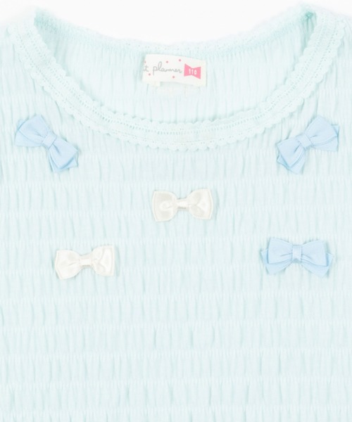 KP（ケーピー）の「シャーリング天竺半袖Tシャツ(100-130cm)（Tシャツ/カットソー・キッズ・サックスブルー/ピンク・110cm/120cm/130cm/100cm）」の12枚目の写真