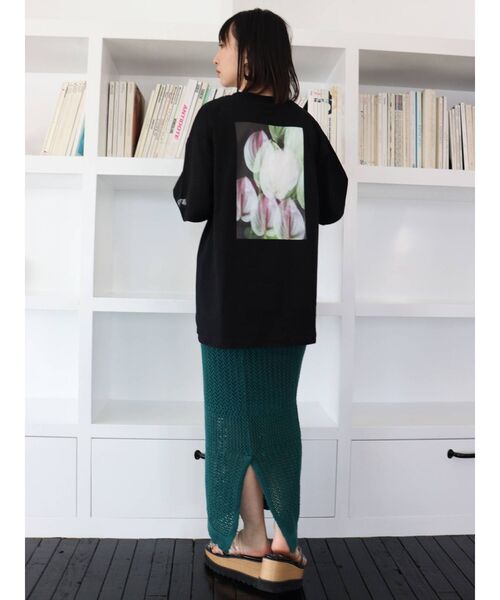 MURUA(ムルーア)の「クロシェペンシルスカート(スカート・レディース・アイボリー/ブラック/グリーン・FREE)」の4枚目の写真