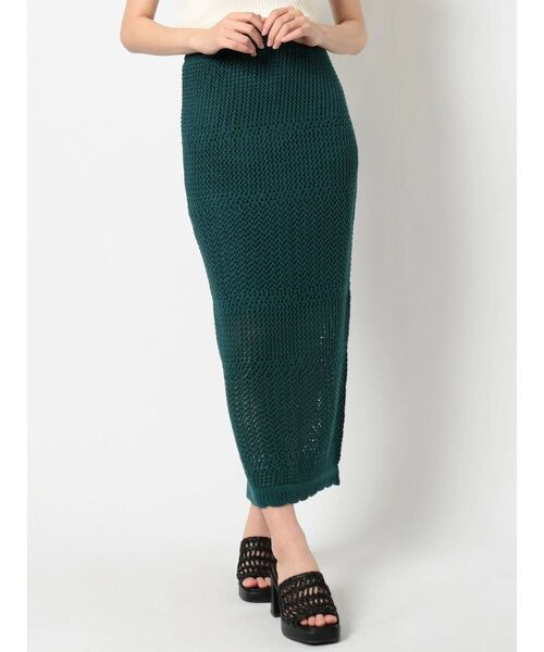 MURUA(ムルーア)の「クロシェペンシルスカート(スカート・レディース・アイボリー/ブラック/グリーン・FREE)」の14枚目の写真