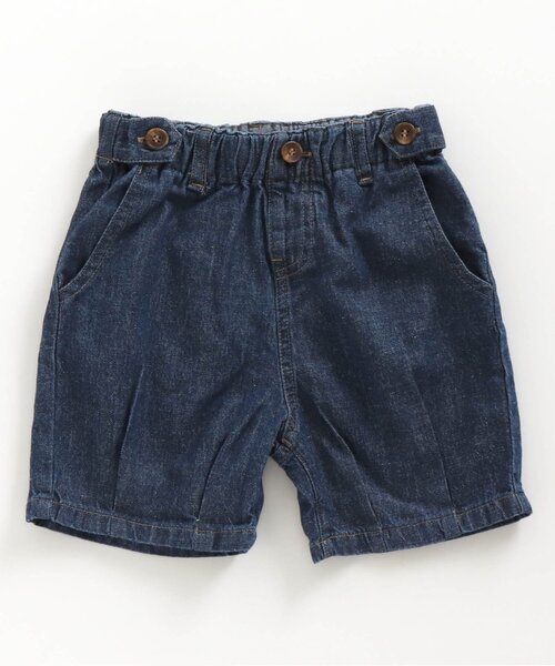 apres les cours（アプレレクール）の「デニム・チェックハーフパンツ 5分丈（その他パンツ・キッズ・マスタード/インディゴブルー・100/130/80/90/120/140/110）」の5枚目の写真