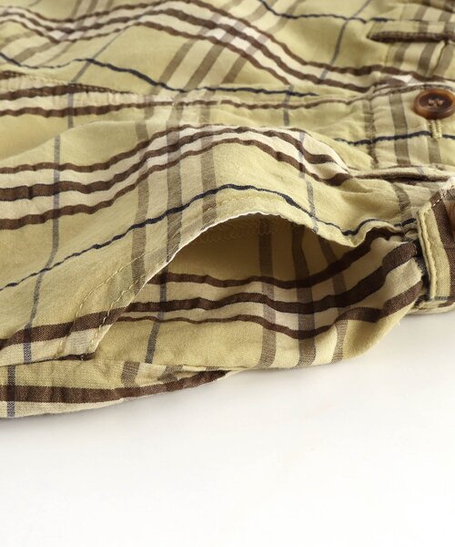 apres les cours（アプレレクール）の「デニム・チェックハーフパンツ 5分丈（その他パンツ・キッズ・マスタード/インディゴブルー・100/130/80/90/120/140/110）」の13枚目の写真