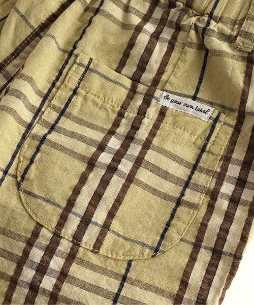 apres les cours（アプレレクール）の「デニム・チェックハーフパンツ 5分丈（その他パンツ・キッズ・マスタード/インディゴブルー・100/130/80/90/120/140/110）」の14枚目の写真