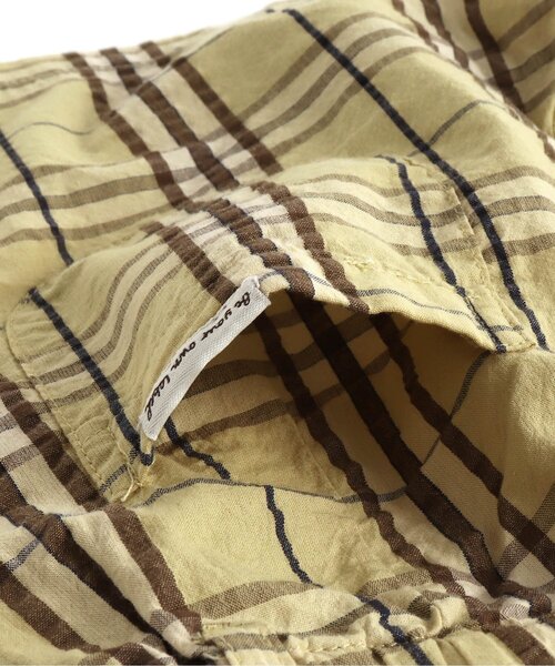 apres les cours（アプレレクール）の「デニム・チェックハーフパンツ 5分丈（その他パンツ・キッズ・マスタード/インディゴブルー・100/130/80/90/120/140/110）」の15枚目の写真