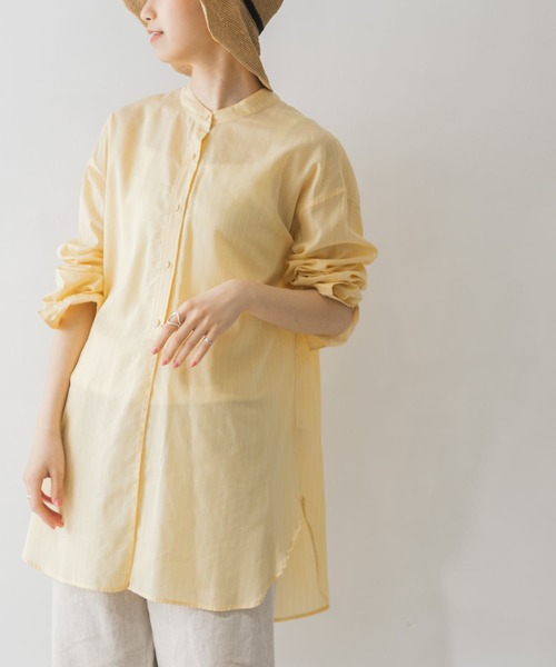 URBAN RESEARCH（アーバンリサーチ）の「シアーボイルチュニックシャツ（Tシャツ/カットソー・レディース・イエロー/オフホワイト/アイボリー・FREE）」の19枚目の写真