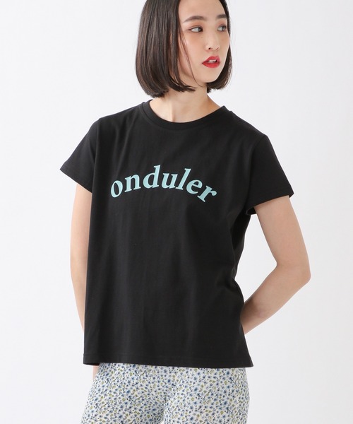 ROCKET x LUNCH（ロケットアンドランチ）の「ROCKET×LUNCH／ONDULER T　2942189（Tシャツ/カットソー・レディース・ブラック/ホワイト・SMALL）」の2枚目の写真