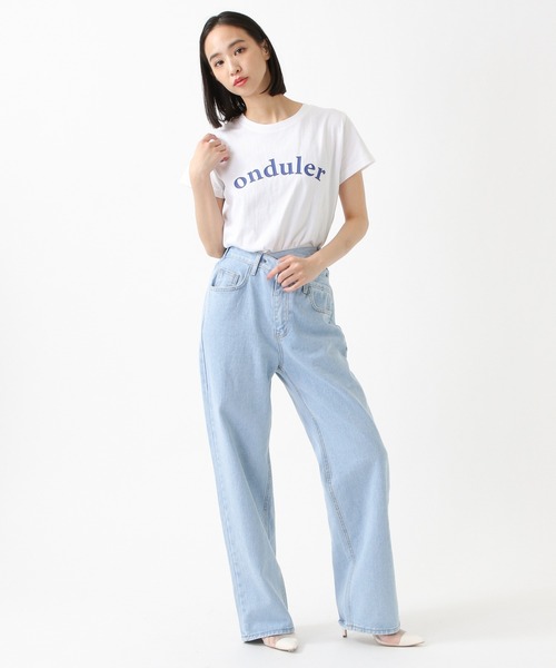 ROCKET x LUNCH（ロケットアンドランチ）の「ROCKET×LUNCH／ONDULER T　2942189（Tシャツ/カットソー・レディース・ブラック/ホワイト・SMALL）」の7枚目の写真