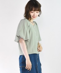RETRO GIRL | 5分袖パフスリーブTee(Tシャツ/カットソー)