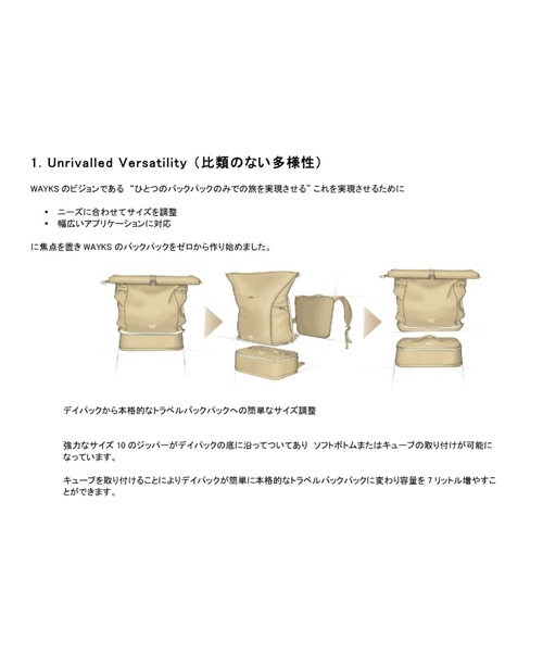 GARDEN TOKYO(ガーデントウキョウ)の「Wayks/ウェイクス/Cube Original 7L/キューブオリジナル(ショルダーバッグ・メンズ・サンドベージュ/ブラック・FREE)」の7枚目の写真