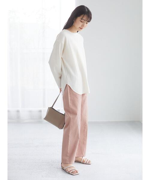 Sugar spoon（シュガースプーン）の「・SUGAR SPOON カラーバギーパンツ＊（その他パンツ・レディース・ブラック/ライトカーキ/ピンクベージュ/ライトベージュ・FREE）」の13枚目の写真