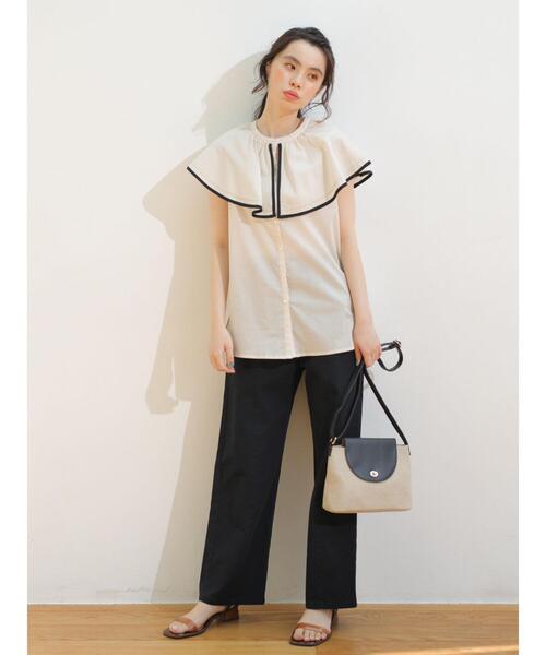 Sugar spoon（シュガースプーン）の「・SUGAR SPOON カラーバギーパンツ＊（その他パンツ・レディース・ブラック/ライトカーキ/ピンクベージュ/ライトベージュ・FREE）」の17枚目の写真