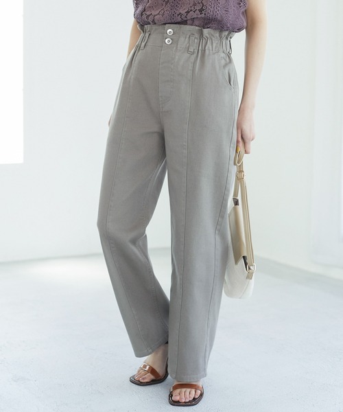 Sugar spoon（シュガースプーン）の「・SUGAR SPOON カラーバギーパンツ＊（その他パンツ・レディース・ブラック/ライトカーキ/ピンクベージュ/ライトベージュ・FREE）」の3枚目の写真