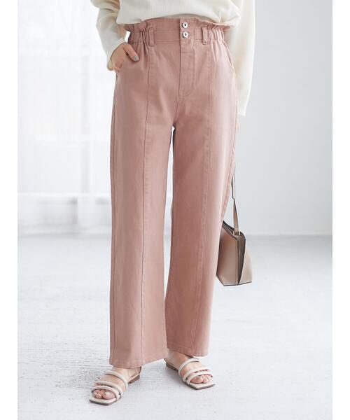 Sugar spoon（シュガースプーン）の「・SUGAR SPOON カラーバギーパンツ＊（その他パンツ・レディース・ブラック/ライトカーキ/ピンクベージュ/ライトベージュ・FREE）」の4枚目の写真