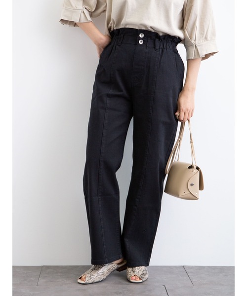 Sugar spoon（シュガースプーン）の「・SUGAR SPOON カラーバギーパンツ＊（その他パンツ・レディース・ブラック/ライトカーキ/ピンクベージュ/ライトベージュ・FREE）」の2枚目の写真