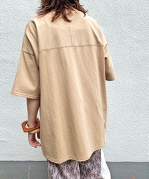 HER CLOSET | 【HERCLOSET】ヘビーウェイトコットン100％切替デザインTシャツ(Tシャツ/カットソー)