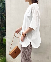 【HERCLOSET】7オンスヘビーウェイトコットン100%切替デザインTシャツ