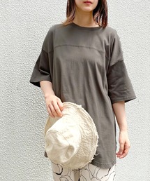 【HERCLOSET】7オンスヘビーウェイトコットン100%切替デザインTシャツ
