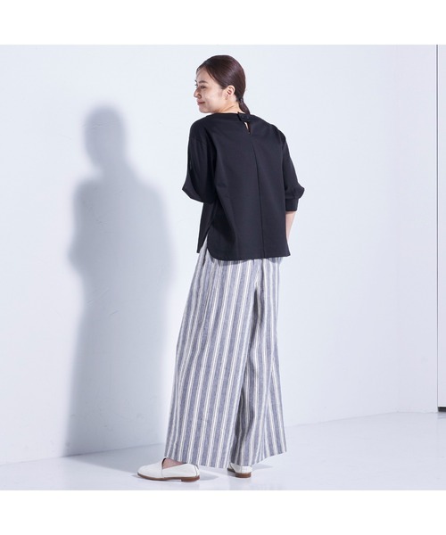 Pao de lo（パオデロ）の「【VOYAGE】コンパクトスーピマポンチカットソー（Tシャツ/カットソー・レディース・キャメル/ブラック/グリーン・9号）」の9枚目の写真