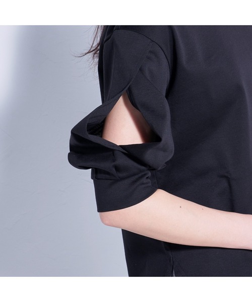 Pao de lo（パオデロ）の「【VOYAGE】コンパクトスーピマポンチカットソー（Tシャツ/カットソー・レディース・キャメル/ブラック/グリーン・9号）」の5枚目の写真