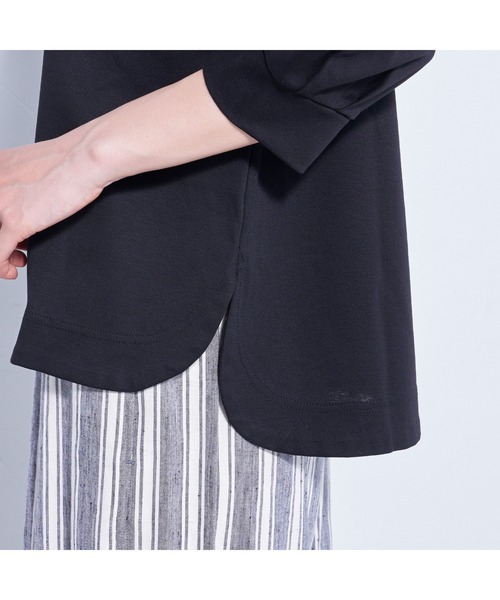 Pao de lo（パオデロ）の「【VOYAGE】コンパクトスーピマポンチカットソー（Tシャツ/カットソー・レディース・キャメル/ブラック/グリーン・9号）」の7枚目の写真