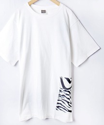 ROOT THREE ワイドシルエット クルーネック サイドポケット付き 半袖 Tシャツ