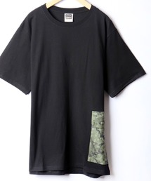 ROOT THREE ワイドシルエット クルーネック サイドポケット付き 半袖 Tシャツ