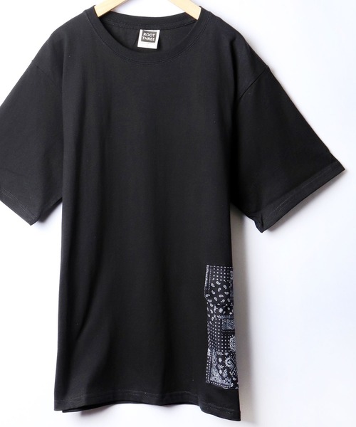 ROOT THREE(ルートスリー)の「ROOT THREE ワイドシルエット クルーネック サイドポケット付き 半袖 Tシャツ(Tシャツ/カットソー・メンズ・カモフラージュ/ホワイト系その他/ブラック系その他/ゼブラ/ホワイト系その他2/ブラック系その他2/ブラック系その他3/ブラック/アニマル/ホワイト/ホワイト系その他3/レオパード・LL/M/L)」の5枚目の写真