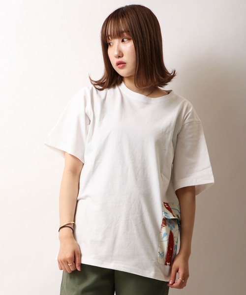 ROOT THREE(ルートスリー)の「ROOT THREE ワイドシルエット クルーネック サイドポケット付き 半袖 Tシャツ(Tシャツ/カットソー・メンズ・カモフラージュ/ホワイト系その他/ブラック系その他/ゼブラ/ホワイト系その他2/ブラック系その他2/ブラック系その他3/ブラック/アニマル/ホワイト/ホワイト系その他3/レオパード・LL/M/L)」の13枚目の写真