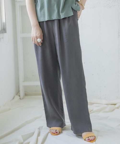 ITEMS URBANRESEARCH（アイテムズ アーバンリサーチ）の「テンセルイージーパンツ（その他パンツ・レディース・チャコールグレー/ベージュ/イエロー・FREE）」の2枚目の写真