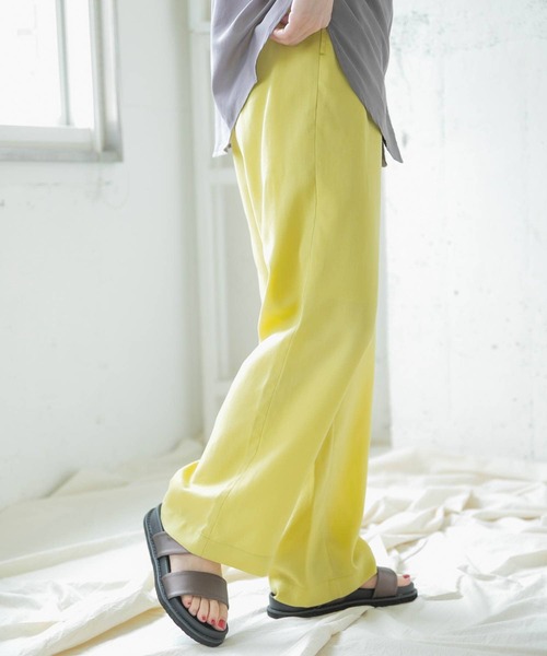 ITEMS URBANRESEARCH（アイテムズ アーバンリサーチ）の「テンセルイージーパンツ（その他パンツ・レディース・チャコールグレー/ベージュ/イエロー・FREE）」の3枚目の写真