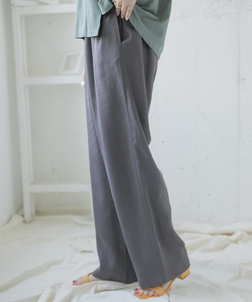 ITEMS URBANRESEARCH（アイテムズ アーバンリサーチ）の「テンセルイージーパンツ（その他パンツ・レディース・チャコールグレー/ベージュ/イエロー・FREE）」の4枚目の写真