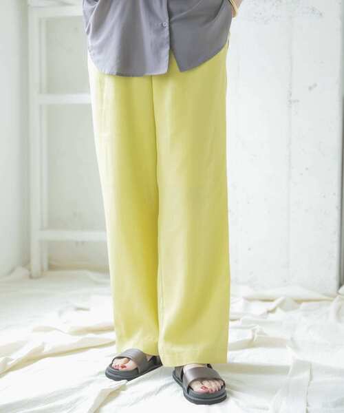 ITEMS URBANRESEARCH（アイテムズ アーバンリサーチ）の「テンセルイージーパンツ（その他パンツ・レディース・チャコールグレー/ベージュ/イエロー・FREE）」の10枚目の写真