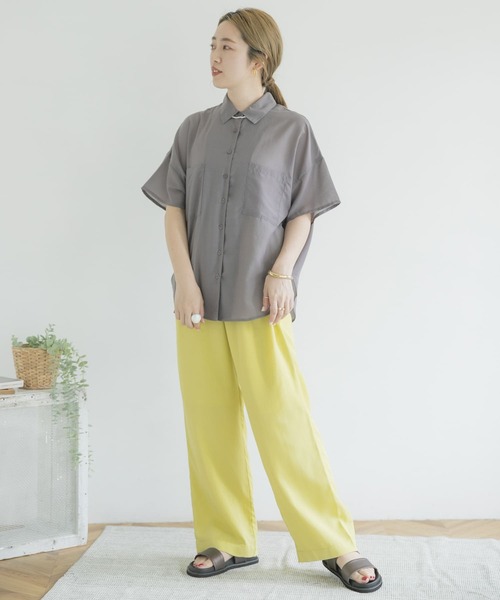 ITEMS URBANRESEARCH（アイテムズ アーバンリサーチ）の「テンセルイージーパンツ（その他パンツ・レディース・チャコールグレー/ベージュ/イエロー・FREE）」の6枚目の写真
