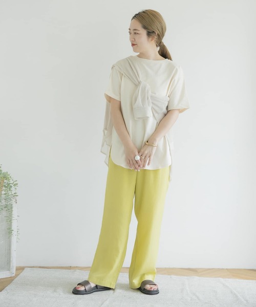 ITEMS URBANRESEARCH（アイテムズ アーバンリサーチ）の「テンセルイージーパンツ（その他パンツ・レディース・チャコールグレー/ベージュ/イエロー・FREE）」の12枚目の写真