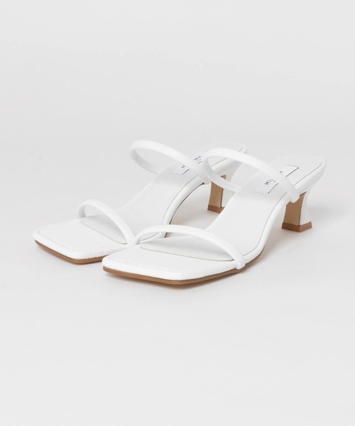 URBAN RESEARCH（アーバンリサーチ）の「MILLIWM　SQ TOE 2LINE MULE（サンダル・レディース・ホワイト/ブラック/ピンク・38/36/37）」の13枚目の写真