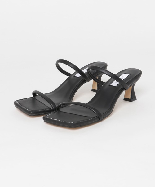 URBAN RESEARCH（アーバンリサーチ）の「MILLIWM　SQ TOE 2LINE MULE（サンダル・レディース・ホワイト/ブラック/ピンク・38/36/37）」の15枚目の写真