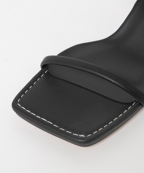 URBAN RESEARCH（アーバンリサーチ）の「MILLIWM　SQ TOE 2LINE MULE（サンダル・レディース・ホワイト/ブラック/ピンク・38/36/37）」の19枚目の写真