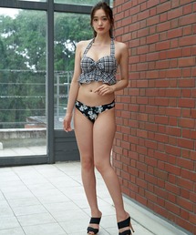 PR01.   Nuckle Market フクレチェックビキニ　レッド PR01. Nuckle Market フクレチェックビキニ レッド - メルカリ