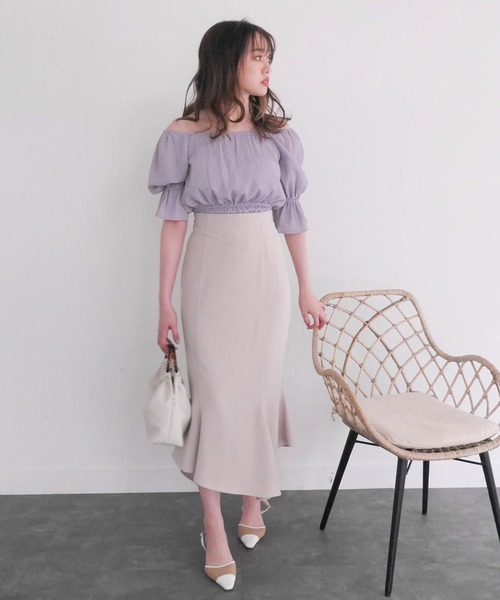 LIPSERVICE（リップサービス）の「ランダムヘムマーメイドスカート（スカート・レディース・アイボリー/ピンク/ブラック/ピンク系その他・S/M）」の5枚目の写真