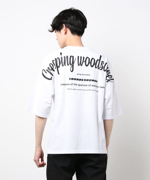 CERCA(チェルカ)の「BEYES/バックプリントドルマンスリーブTシャツ(Tシャツ/カットソー・メンズ・ホワイト/ブラック/ベージュ・MEDIUM/LARGE)」の5枚目の写真
