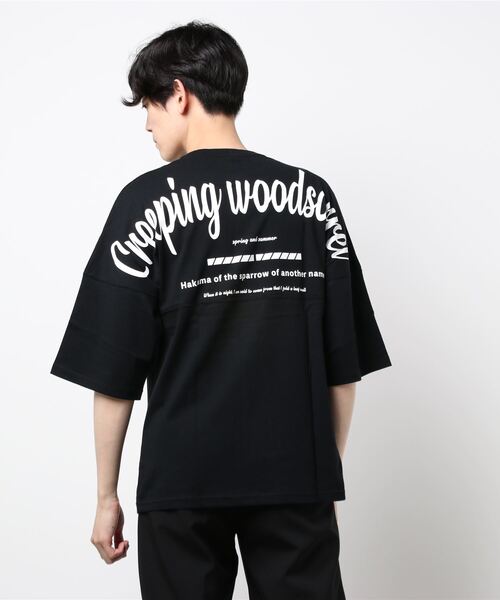 CERCA(チェルカ)の「BEYES/バックプリントドルマンスリーブTシャツ(Tシャツ/カットソー・メンズ・ホワイト/ブラック/ベージュ・MEDIUM/LARGE)」の6枚目の写真