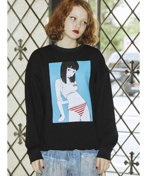 jouetie（ジュエティ）の「【コラボ】古塔つみカラープルオーバー【スウェット/トレーナー】（スウェット・レディース・グリーン/オフホワイト/ブラック/ベージュ・MEDIUM）」の16枚目の写真