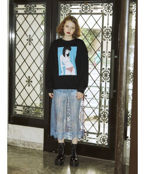 jouetie（ジュエティ）の「【コラボ】古塔つみカラープルオーバー【スウェット/トレーナー】（スウェット・レディース・グリーン/オフホワイト/ブラック/ベージュ・MEDIUM）」の19枚目の写真