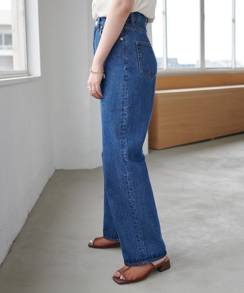 DISCOAT（ディスコート）の「デニムワイドパンツ（その他パンツ・レディース・ブルー・MEDIUM/SMALL/LARGE）」の4枚目の写真