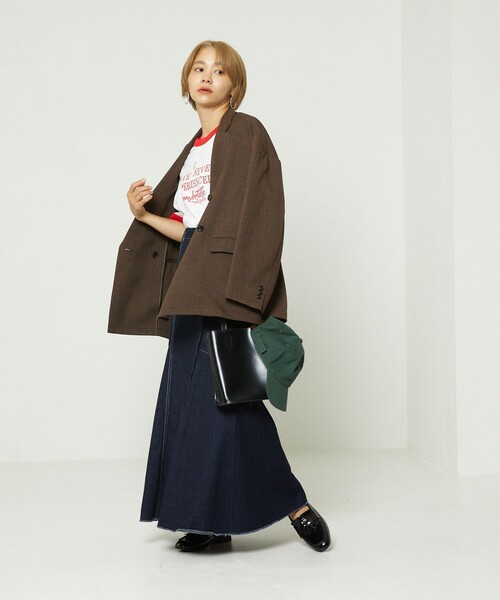 FREAK'S STORE（フリークスストア）の「SOMETHING × FREAK'S STORE/サムシング 別注Mermaid Skirt/別注マーメイドスカート（スカート・レディース・サックスブルー/ネイビー・MEDIUM/SMALL）」の7枚目の写真