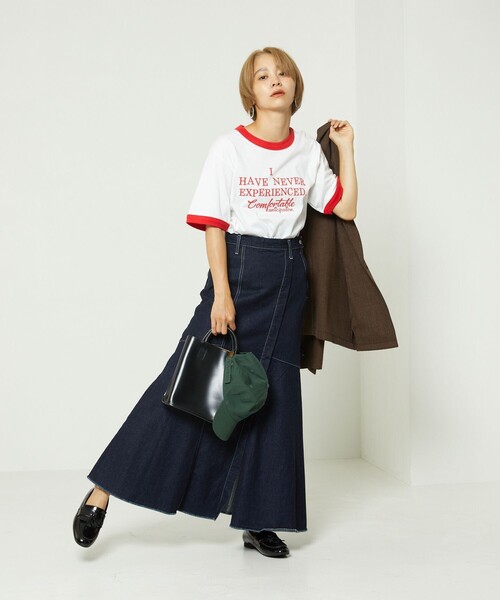 FREAK'S STORE（フリークスストア）の「SOMETHING × FREAK'S STORE/サムシング 別注Mermaid Skirt/別注マーメイドスカート（スカート・レディース・サックスブルー/ネイビー・MEDIUM/SMALL）」の8枚目の写真