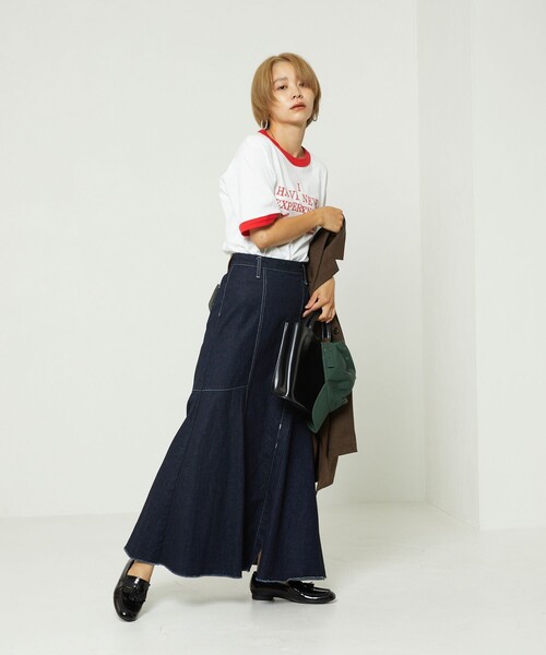 FREAK'S STORE（フリークスストア）の「SOMETHING × FREAK'S STORE/サムシング 別注Mermaid Skirt/別注マーメイドスカート（スカート・レディース・サックスブルー/ネイビー・MEDIUM/SMALL）」の11枚目の写真