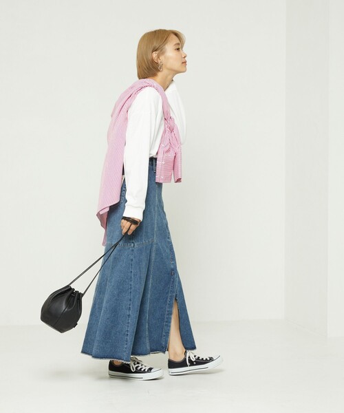 FREAK'S STORE（フリークスストア）の「SOMETHING × FREAK'S STORE/サムシング 別注Mermaid Skirt/別注マーメイドスカート（スカート・レディース・サックスブルー/ネイビー・MEDIUM/SMALL）」の16枚目の写真